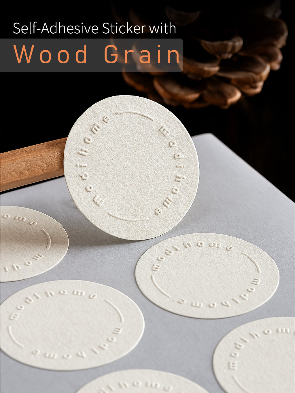 Wood Grain Textured Stickers
