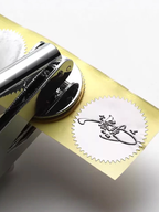 Classic Gear Stickers, Gold / Silver