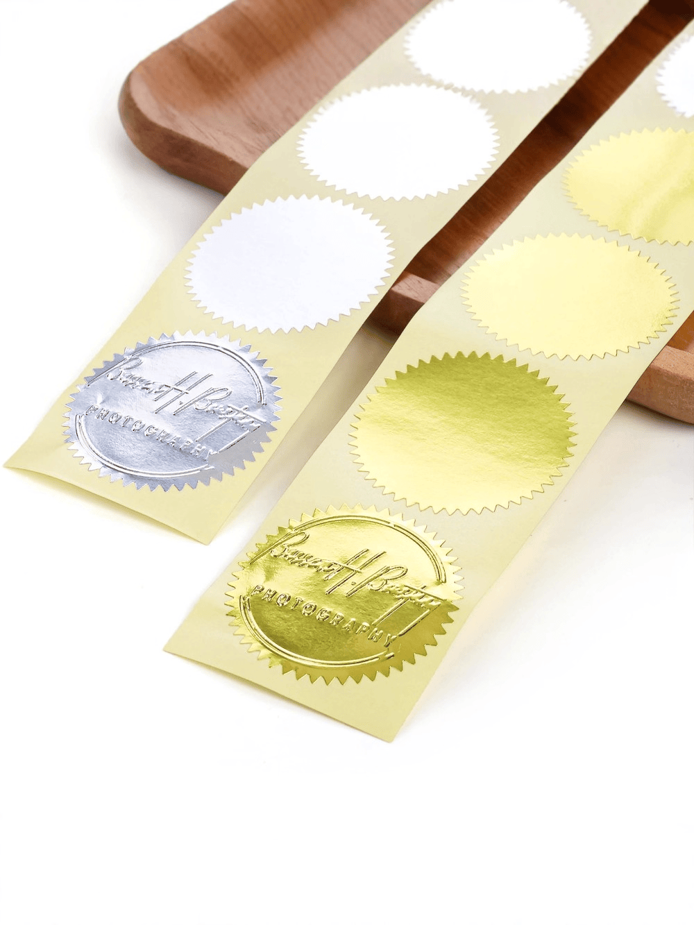 Classic Gear Stickers, Gold / Silver